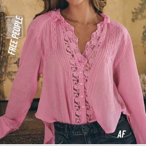 FREE
PEOPLE CLEMANCE TOP PINK SMALL NEW - Picture 1 of 9
